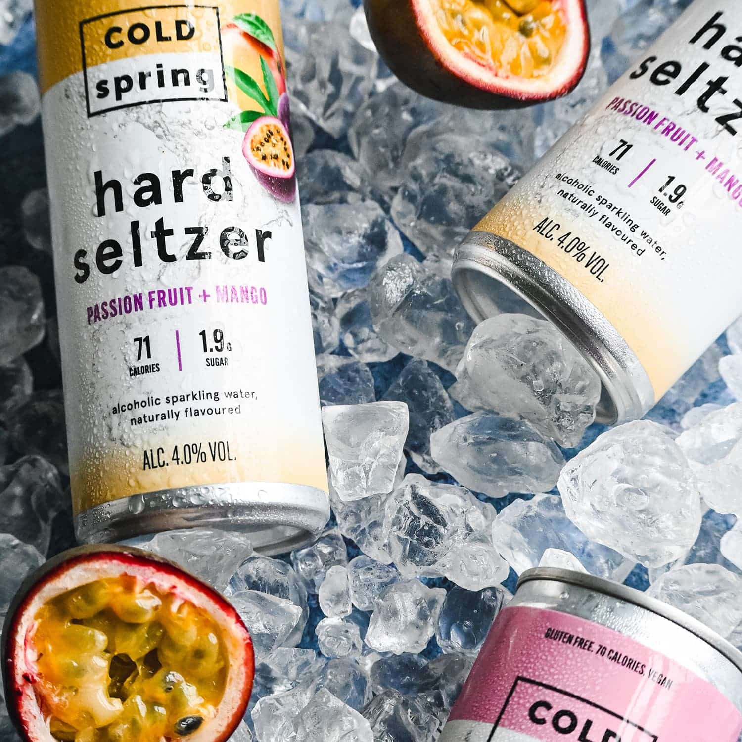Cold Spring Passion Fruit + Mango Hard Seltzer GOLDENACRE WINES