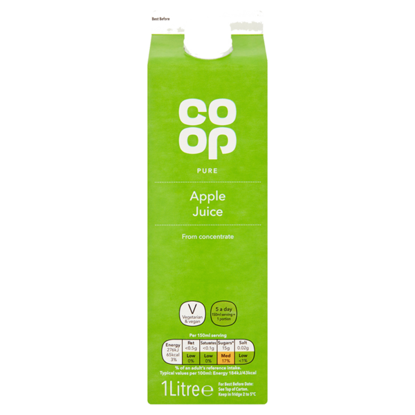 Coop Apple Juice 1lt GOLDENACRE WINES GOLDENACRE WINES