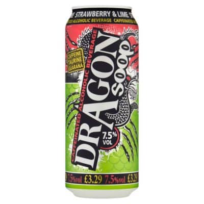 Dragon Soop Caffeinated Alcoholic Beverage Strawberry & Lime 500ml
