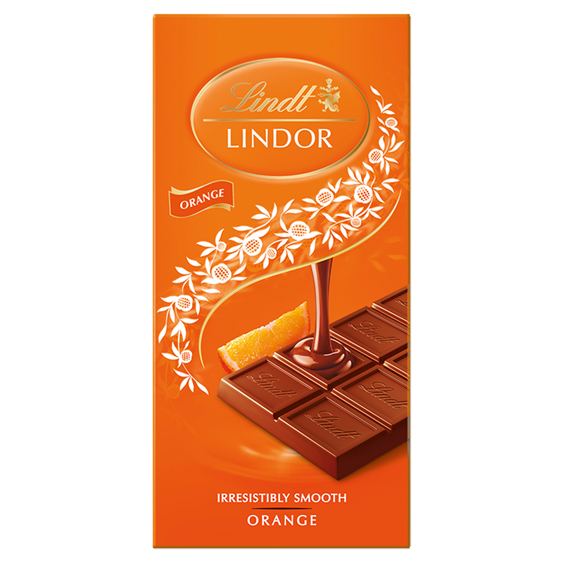 Lindor Orange Chocolate Bar - 100Grms - GOLDENACRE WINES GOLDENACRE WINES
