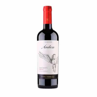 Alt Text: Cabernet Sauvignon Andica Organic Torres Chile 75cl bottle red wine