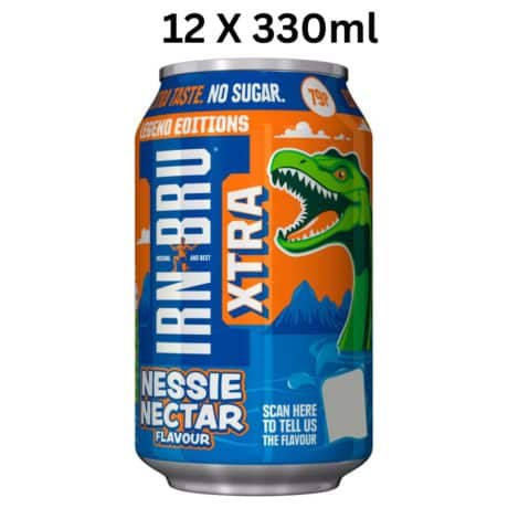 IRN-BRU XTRA Nessie Nectar Flavour 330ml can.