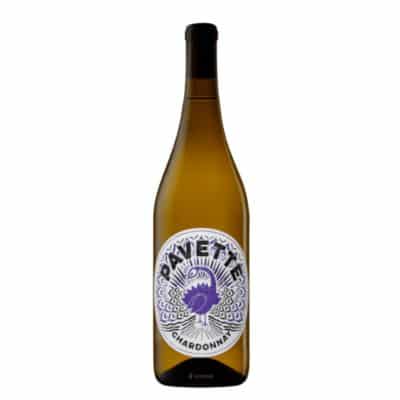 Pavette Chardonnay bottle, California white wine with elegant label.
