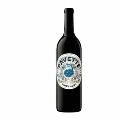 Pavette Zinfandel Red Wine Bottle and Glass - Goldenacre Wines UK.
