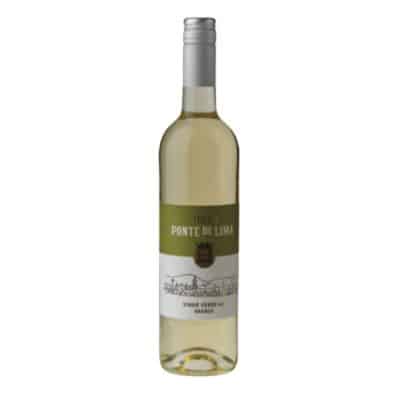 Bottle of Ponte de Lima Vinho Verde – authentic Portuguese white wine, 750ml, available at Goldenacre Wines UK.