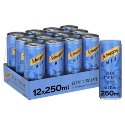 Schweppes Mix Gin Twist 12 x 250ml cans – RTD gin cocktails