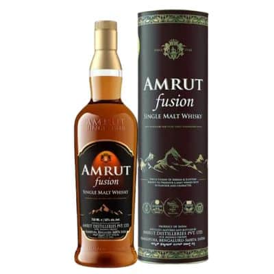 Amrut Fusion Indian Single Malt Whisky 75cl available online at Goldenacre Wines UK