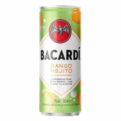 BACARDÍ Mango Mojito Premixed Rum Cocktail 25cl available at Goldenacre Wines UK