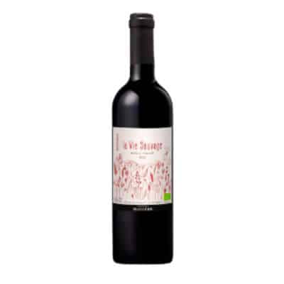 La Vie Sauvage Nature Vivante 70cl – French organic red wine bottle with eco-label and sustainable branding