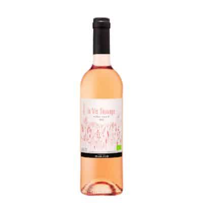 La Vie Sauvage Nature Vivante Rosé 70cl – French organic rosé wine with elegant pale pink colour and eco-conscious label