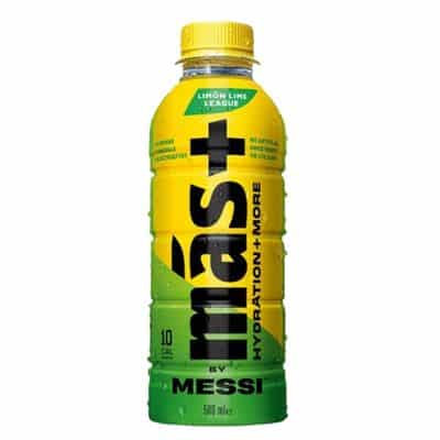 Más+ by Messi Limón Lime League 12 x 500ml drink – lime flavour, hydration, vitamins & electrolytes football fan drink UK Goldenacre Wines