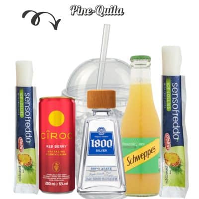 Pine Quilla cocktail with 1800 Tequila, Cîroc Vodka & pineapple juice – Goldenacre Wines UK delivery