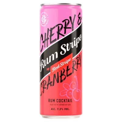 Red Stripe Rum Cherry & Cranberry Caribbean Rum Cocktail 12 x 250ml – Buy Online UK | Goldenacre Wines