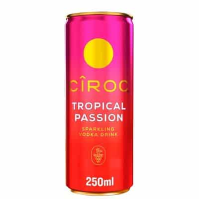 Ciroc Tropical Passion Sparkling Vodka RTD 250ml – premium ready-to-drink can UK best price online at Goldenacre Wines