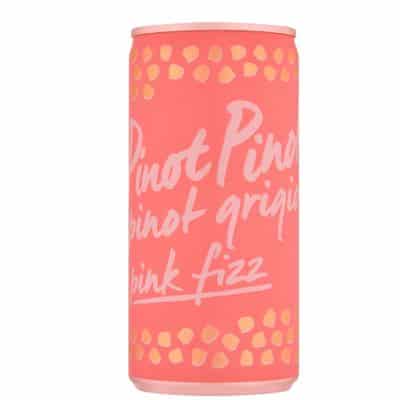 Pinot Pinot Grigio Pink Fizz Rosé Wine Can 20cl semi-sparkling rosé UK