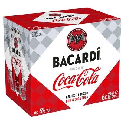 BACARDÍ & COKE 6 Pack 250ml – Limited Edition Ready-to-Drink Cocktail