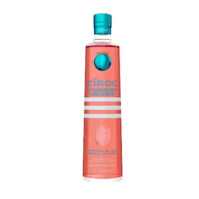 Cîroc Strawberry Limonade 70cl bottle with vibrant pink liquid and teal accents.