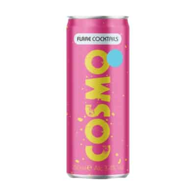 Flare Cocktails Cosmo 250ml RTD can – ready-to-drink cocktail with cranberry, lime, and orange flavors.