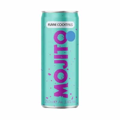 Flare Cocktails Mojito 12 x 250 ml – premium ready-to-drink rum cocktail, available from Goldenacre Wines UK