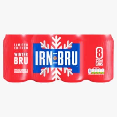 Irn-Bru Limited Edition Winter Bru Spiced Ginger & Cinnamon Flavour 8 × 330 ml Party Pack – Golden Acre Wines UK
