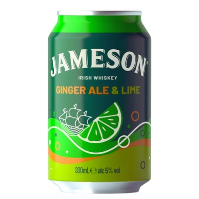 Jameson Ginger Ale & Lime 330ml RTD available online UK at Goldenacre Wines