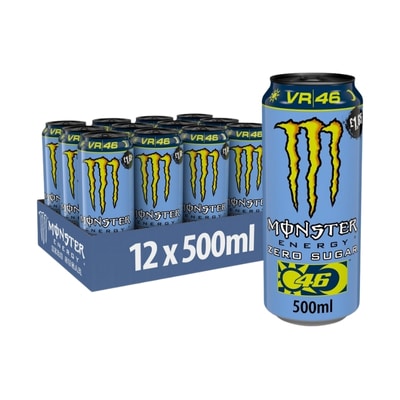 Monster Energy Drink Rossi VR46 Zero Sugar 12 x 500 ml – buy online UK from Goldenacre Wines
