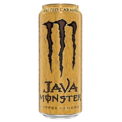 Monster Java Salted Caramel 473ml can – Imported energy drink available in the UK.
