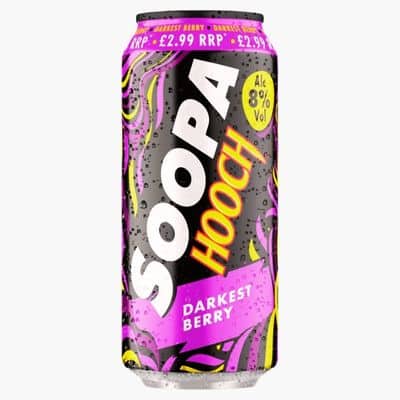 Soopa Hooch Darkest Berry 440ml available online at Goldenacre Wines UK