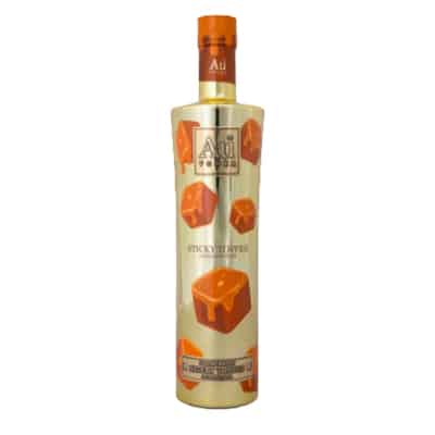 Au Vodka Sticky Toffee 70cl limited edition bottle with gold branding.