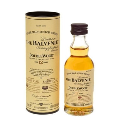 Balvenie 12 Doublewood 5cl Miniature Whisky – Perfect Christmas and Party Gift UK