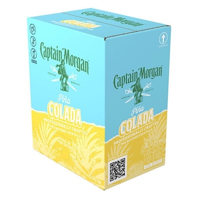 Captain Morgan Piña Colada 3L Bag-in-Box Cocktail – Ready-to-Drink Tropical Party Cocktail UK