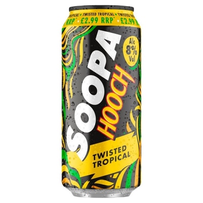 Buy Soopa Hooch Twisted Tropical 440ml UK online from Goldenacre Wines.