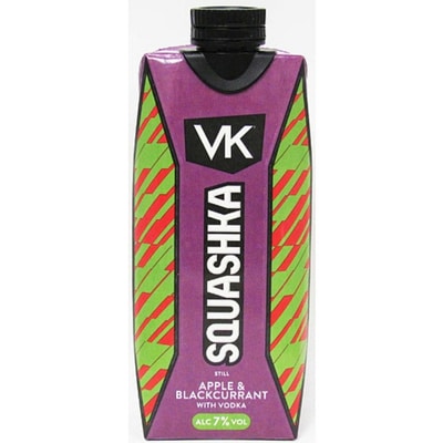 Buy VK Squashka Apple & Blackcurrant online UK – fruity vodka drink from Goldenacre Wines.