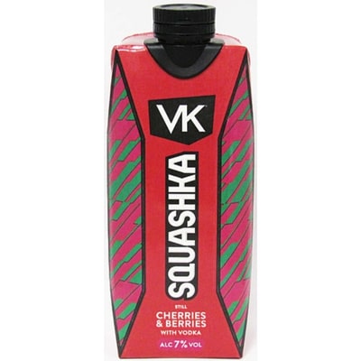 Buy VK Squashka Cherries & Berries online UK – fruity vodka drink from Goldenacre Wines.