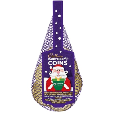 Cadbury Dairy Milk Coin Net 70g Christmas chocolate available at Goldenacre Wines