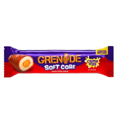 Grenade Soft Core Creme Egg Protein Bar 45g milk chocolate protein bar
