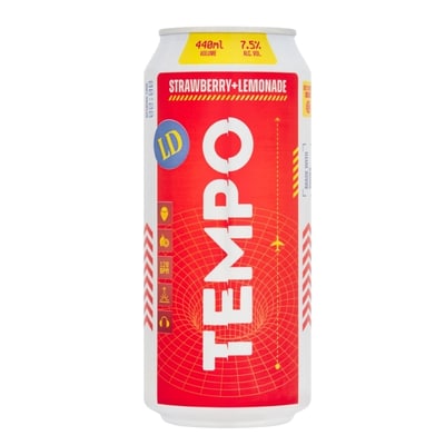 Buy LD Tempo Strawberry & Lemonade 440ml online UK – vodka RTD cocktail from Goldenacre Wines.