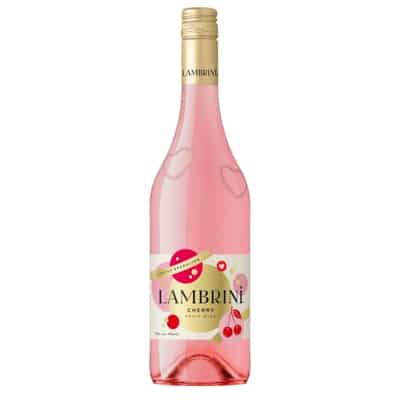 Lambrini Lightly Sparkling Cherry 75cl bottle available at Goldenacre Wines.