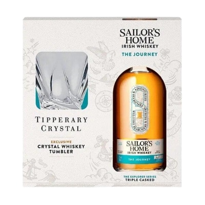 Buy Sailor’s Home The Journey Irish Whiskey Gift Pack online UK with crystal tumbler and fast delivery from Goldenacre Wines