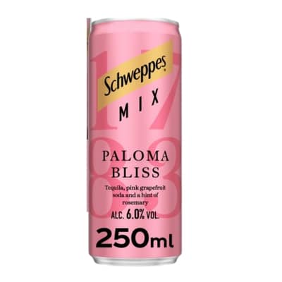 Buy Schweppes Paloma Bliss online UK – tequila cocktail cans from Goldenacre Wines.