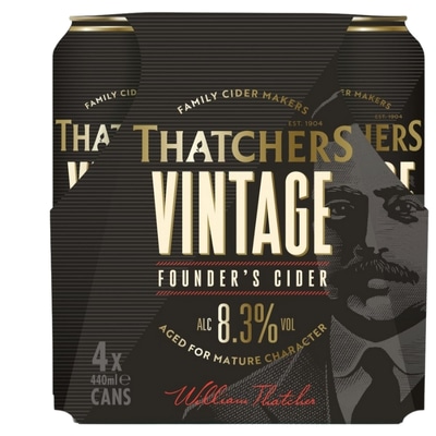Thatchers Vintage Founder’s Cider Gluten-Free 4 x 440ml – Buy Online UK