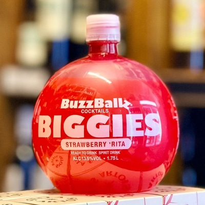 Buy BuzzBallz Biggies Strawberry ’Rita Margarita 1.75L party cocktail bottle online UK