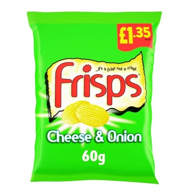 Buy Frisps Cheese & Onion Crisps 16 x 60g multipack online from Goldenacre Wines UK