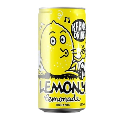 Buy Karma Drinks Lemony Lemonade online UK, 12x250ml cans, organic fizzy soft drink