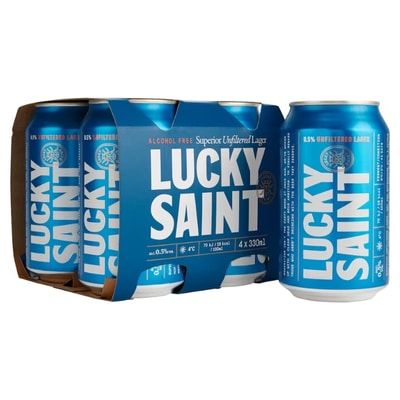 Buy Lucky Saint Alcohol Free Lager 4x330ml online in the UK from Goldenacre Wines