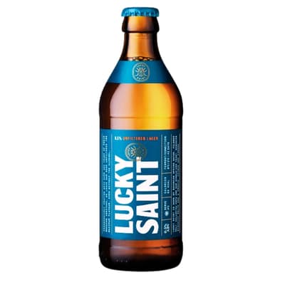Buy alcohol free lager online in the UK with Lucky Saint from Goldenacre Wines