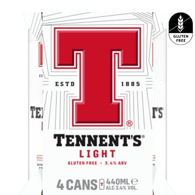 Buy Tennent’s Light Beer Online UK – 4 x 440ml gluten free low calorie lager