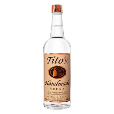 Tito’s Handmade Vodka 70cl American craft vodka bottle