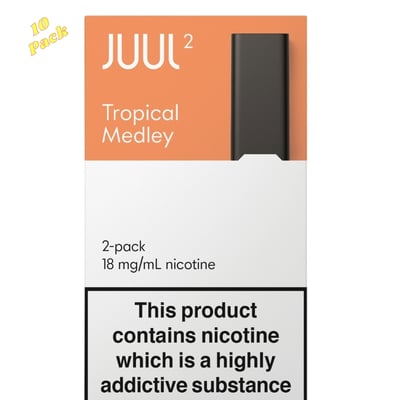 Buy JUUL 2 Tropical Medley Pods Pack of 10 UK with fast delivery from Goldenacre Wines