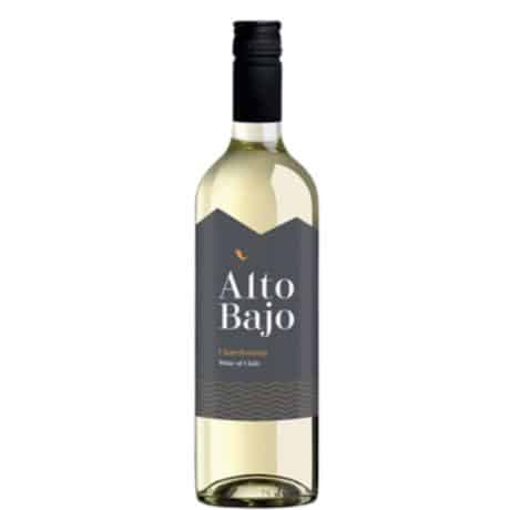 Bottle of Alto Bajo Chardonnay Chile 75cl fruity Chilean white wine